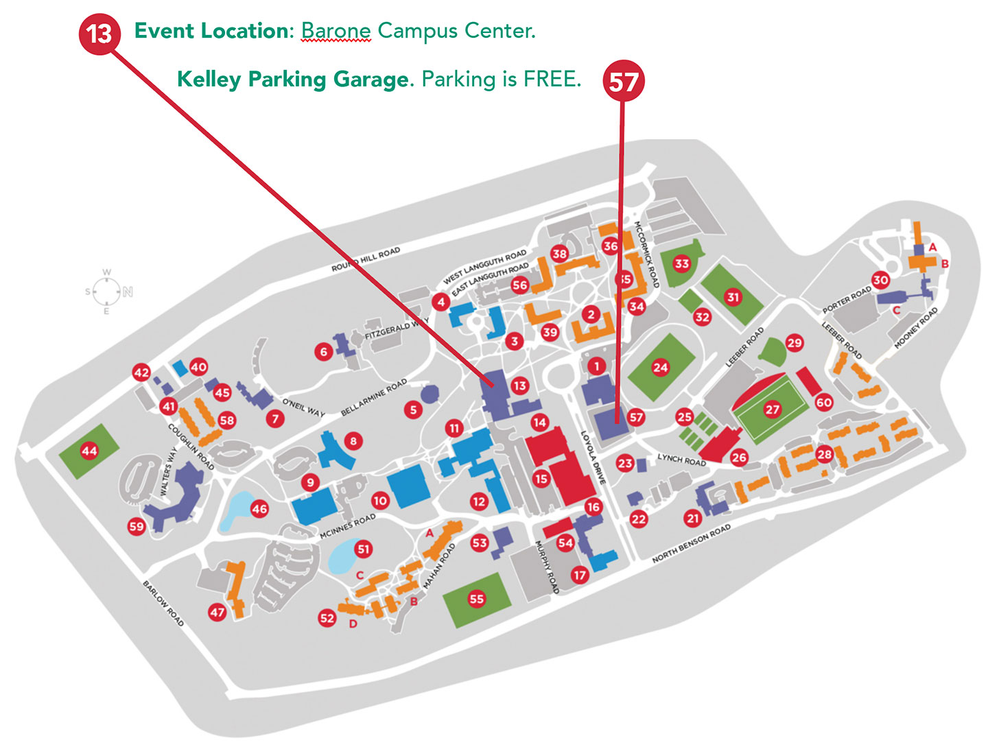 Fairfield U Campus Map